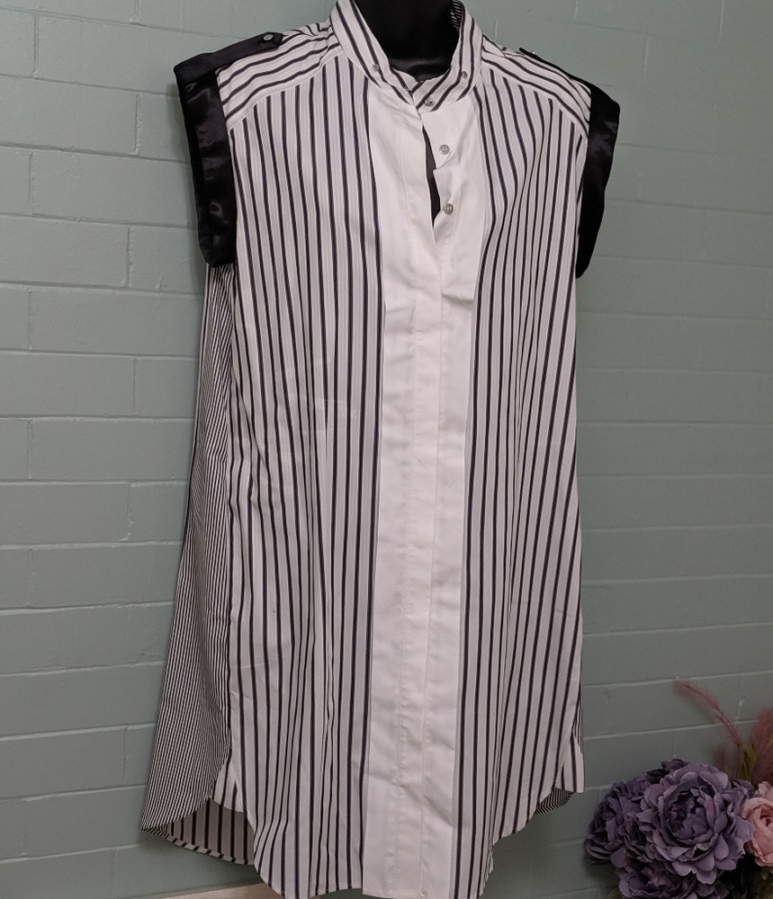 Rare Designer Belstaff England black and white shirt dress
